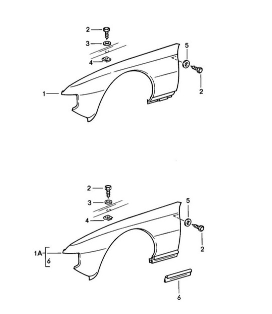 Diagram 801-025 Porsche 924 (1977-1988) Body