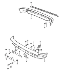Bumper without Impact absorber 924 1976-79