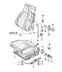 Vordersitz / Einzelteile 924 1976-79