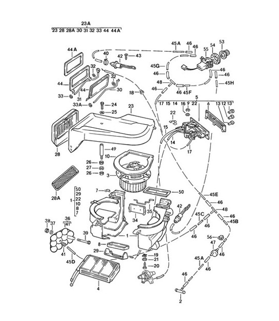 Diagram 813-020 Porsche 卡宴 S V6 3.0L 混合动力 380HP  车身