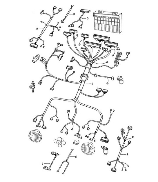 Diagram 902-020 Porsche Boxster 986/987/981 (1997-2016) Electrical equipment