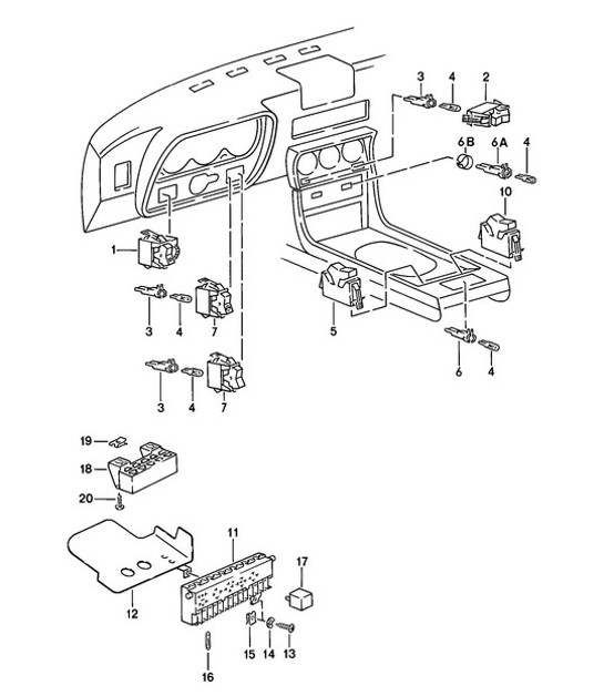 Diagram 903-000 Porsche Cayman S 3.4L 987C 2005-08 Electrical equipment