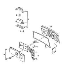 License plate light / Rear light 924 1976-79