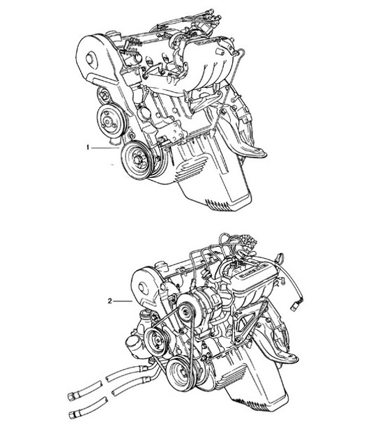 Diagram 101-000 Porsche 924 (1977-1988) Motore