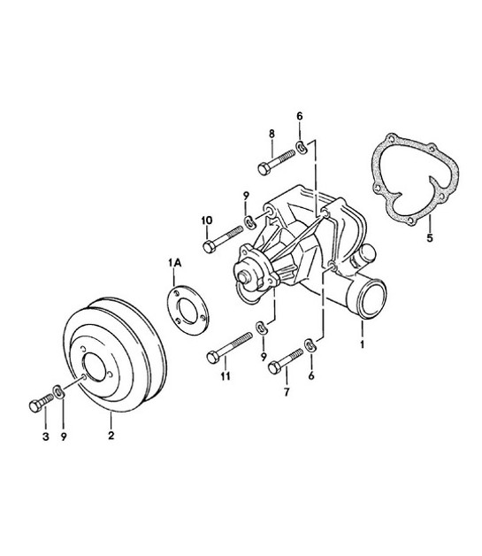 Diagram 105-000 Porsche 924 (1977-1988) Engine