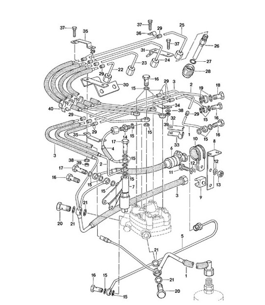 Diagram 107-010 Porsche 356C 1963-65 Engine