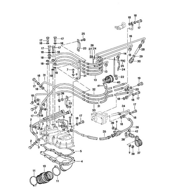Diagram 107-015 Porsche 924 (1977-1988) Moteur