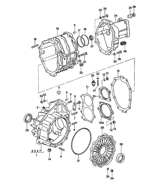 Diagram 302-005 Porsche 991.1 Carrera C4S / GTS 3.8L (400/430 Bhp) 2012-16 Transmission
