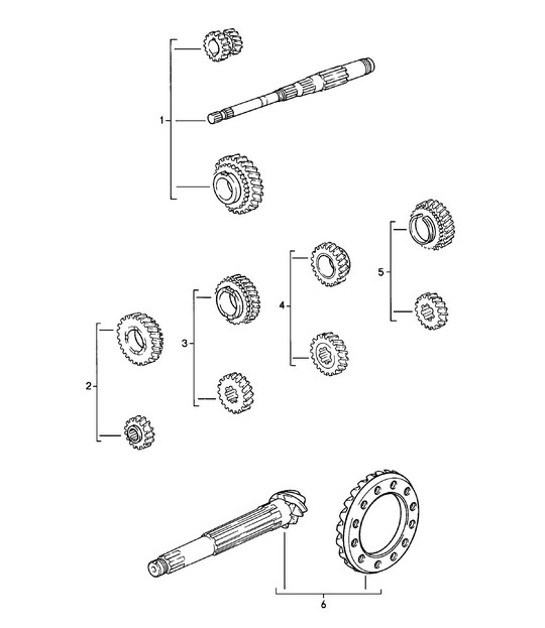 Diagram 303-010 Porsche 968 (1992-1995) Transmission