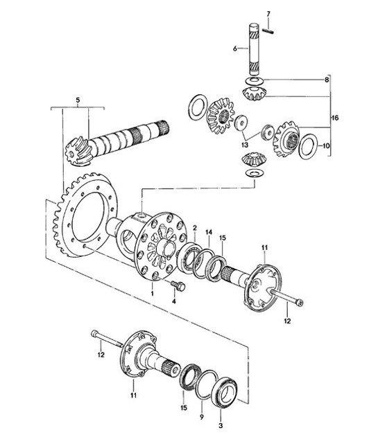 Diagram 305-000 Porsche 991.1 Carrera C4S / GTS 3.8L (400/430 Bhp) 2012-16 Transmission