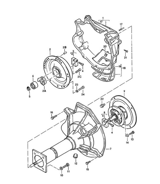 Diagram 307-000 Porsche 911 & 912 (1965-1989) Trasmissione