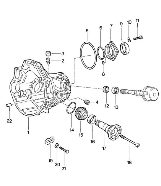 Diagram 308-000 Porsche 924 (1977-1988) Transmission