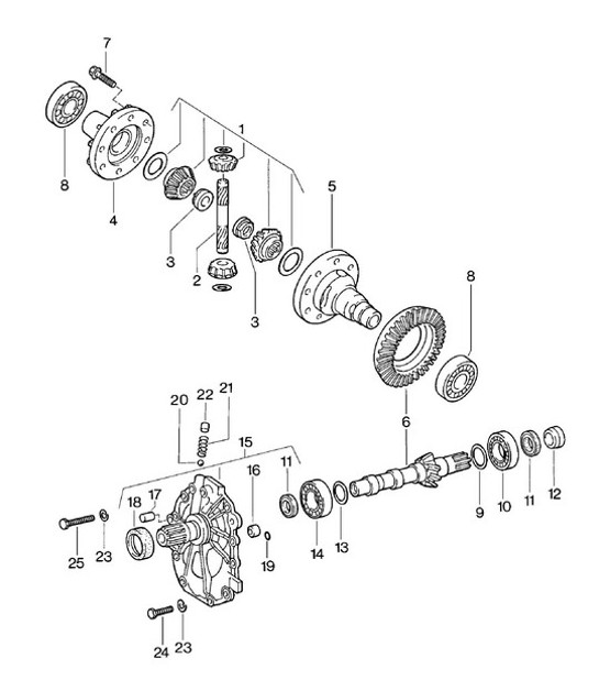 Diagram 311-000 Porsche 924 (1977-1988) Transmission