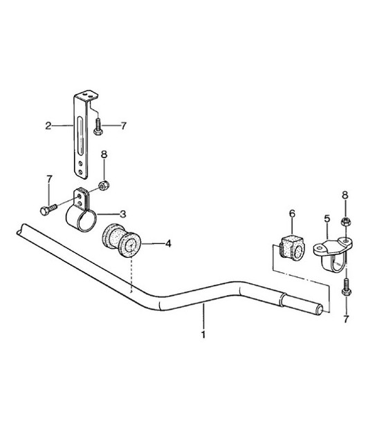 Diagram 402-010 Porsche 924 (1977-1988) Front Axle, Steering 