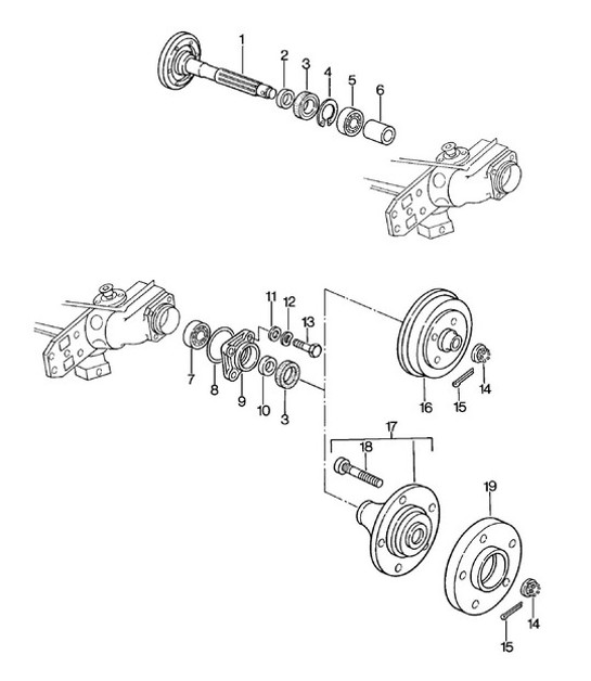 Diagram 501-005 Porsche 924 (1977-1988) Rear Axle
