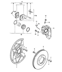 Freno a disco / Assale anteriore 924 (M741) Turbo / GT 1980 -1985