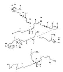 Bremsleitungen - Hinten - 924 1980 - 1985