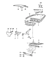 Getriebeträger / Kofferraumbodenplatte / Dach 924 1980 - 1985