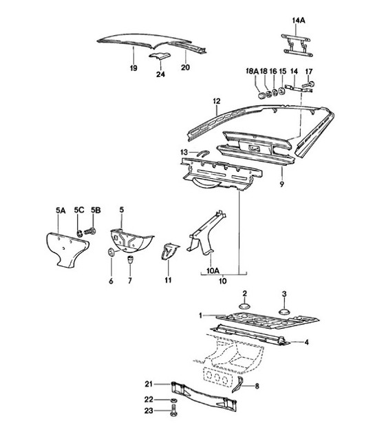 Diagram 801-020 Porsche 924 (1977-1988) Body