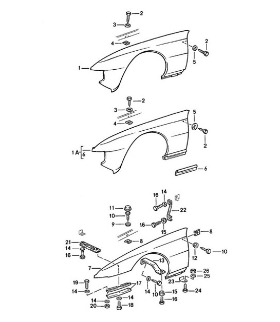 Diagram 801-025 Porsche 924 (1977-1988) Body