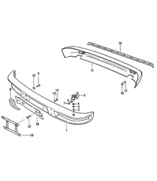 Bumper without / Impact absorber 924 / Turbo 1980 - 1985