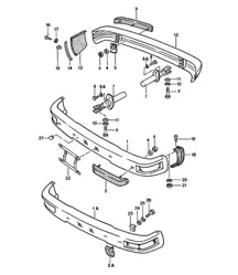 Bumper with Impact absorber 924 / Turbo 1980 - 1985