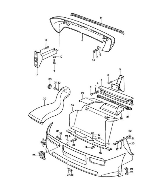 Diagram 802-010 Porsche 924 (1977-1988) Body