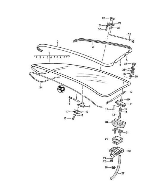Diagram 803-005 Porsche 996 (911) (1997-2005) Body