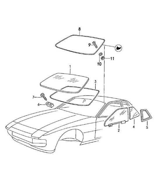 Diagram 805-000 Porsche 914 (1970-1976) Body
