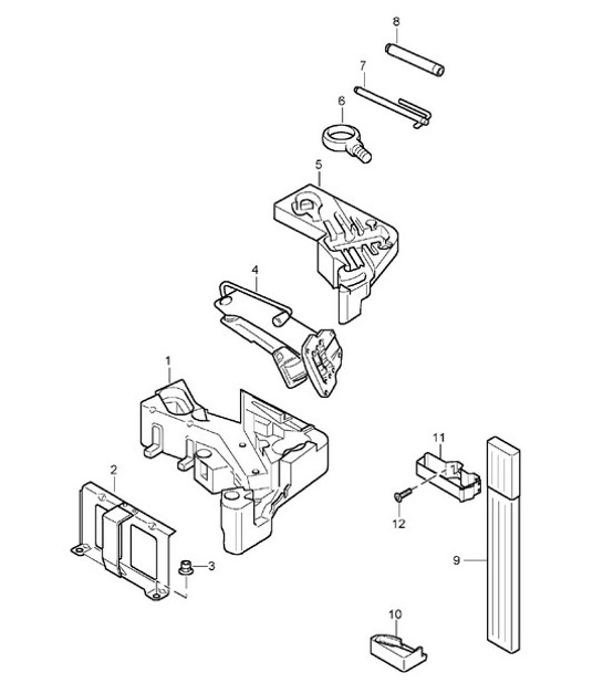 Diagram 001-00 Porsche Cayenne MK1 (955) 2003-2006 Accesorios y otros