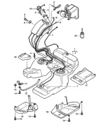 Depósito de combustible con Accesorios Cayenne 9PA (955) 2003-06