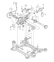 Front-axle final drive / Ready for installation Cayenne 9PA (955) 2003-06