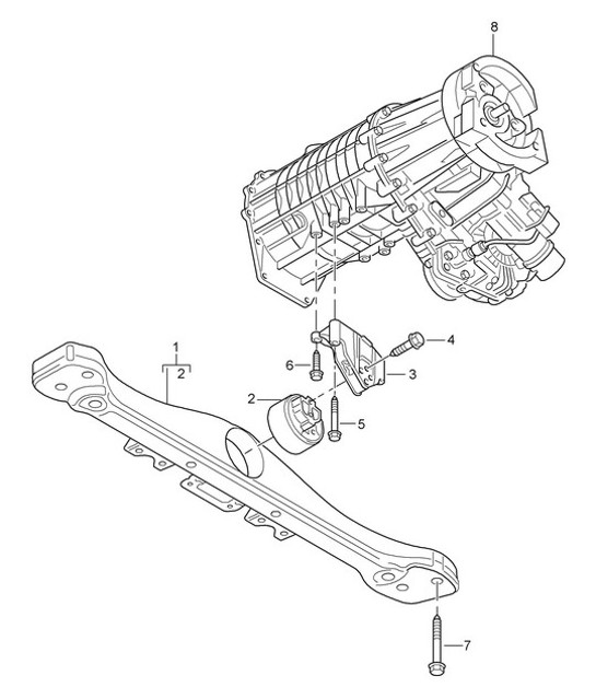 Diagram 307-00 Porsche 996 GT3 RS 2003-04 Trasmissione