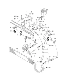 Dirección asistida / Tuberías / Enfriador de aceite Cayenne 9PA (955) 2003-06