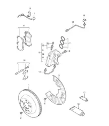 Frein à disque / Essieu avant Cayenne 9PA (955) 2003-06