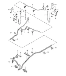 制动管路 / 车身底部 / 后轴 Cayenne 9PA (955) 2003-06