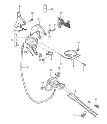 Freno di stazionamento a pedale/Attuatore Cayenne 9PA (955) 2003-06