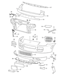 Pare-chocs Avant Cayenne 9PA (955) 2003-06