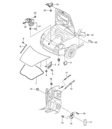 Couvercle Avant Cayenne 9PA (955) 2003-06 Couvercle Avant Cayenne 9PA (955) 2003-06