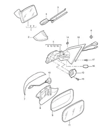 Rückspiegel / Außenspiegel / Zubehör Cayenne 9PA (955) 2003-06