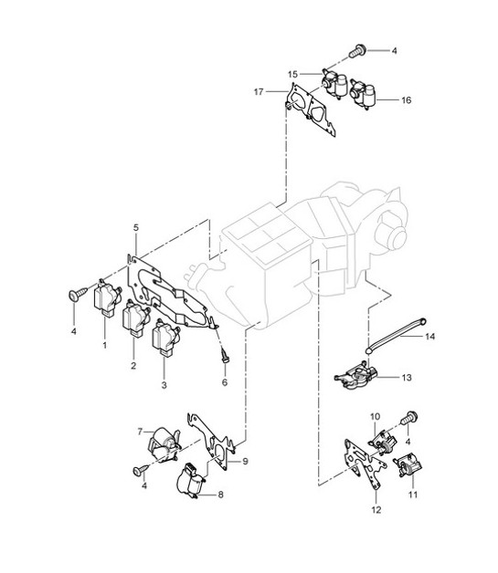 Diagram 813-45 Porsche Cayenne 9PA (955) 2003-2006 Body
