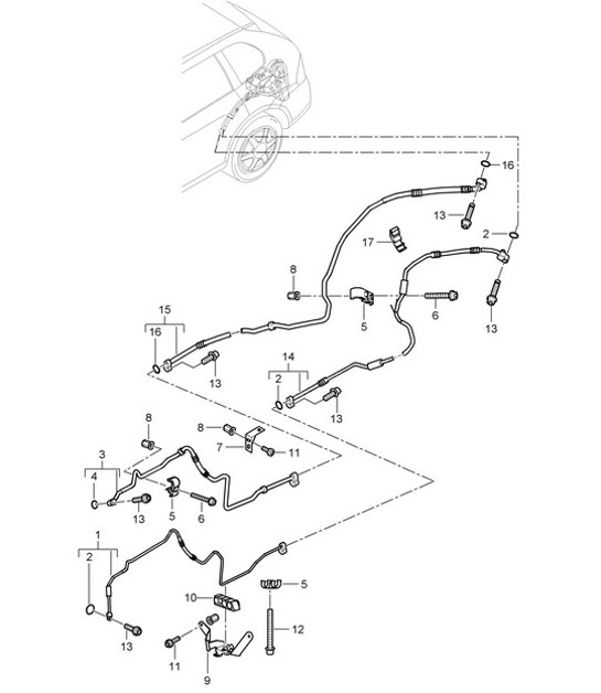 Diagram 813-65 Porsche Panamera Turbo S V8 4.8L  车身