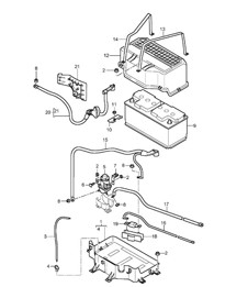 Battery / Spare-wheel well  Cayenne 9PA (955) 2003-06 Battery / Spare-wheel well  Cayenne 9PA (955) 2003-06