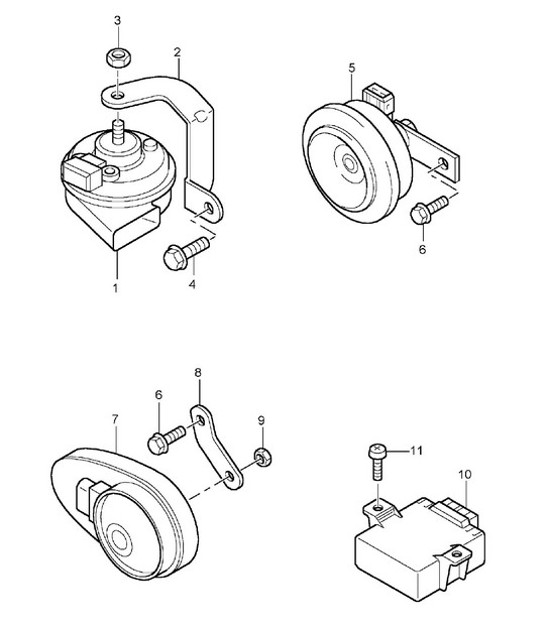 Diagram 903-00 Porsche Cayenne S 4.5L V8 2003>> Electrical equipment