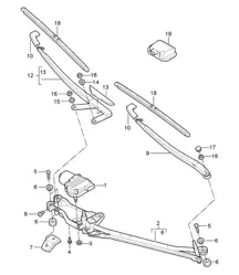 Sistema tergicristallo/sensore pioggia Cayenne 9PA (955) 2003-06