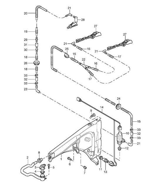 Diagram 904-10 Porsche 996 C4 3.4L 1997-08/01 Electrical equipment
