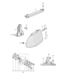 Rücklicht / Kennzeichenlicht / Zusatzbremslicht / Reparatursatz / Rücklicht Cayenne 9PA (955) 2003-06