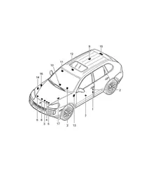 Signs/notices Cayenne 9PA1 (957) 2007-10