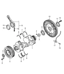 Biela del cigüeñal (Modelo: 059D) Cayenne 9PA1 (957) 3.0L Diesel 2007-10