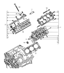 Cylinder head (Model: 059D) Cayenne 9PA1 (957) 3.0L Diesel 2007-10